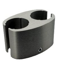 DCI Post Clamp, Butterfly style, metal, fits 2" light post, single post clamp. Compare