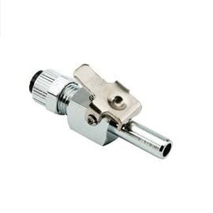 DCI Fitting, 1/4" Poly Q.D. w/o Shut-off, Male. For use with air only. Single fitting