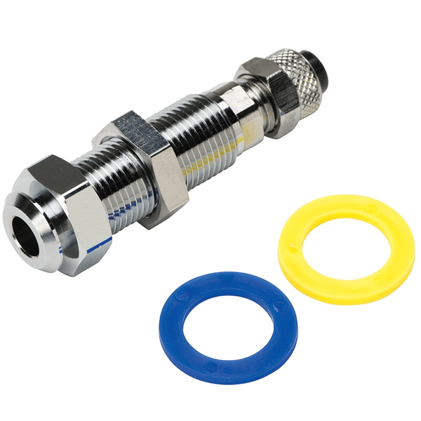 DCI Fitting, Poly Female Panel Mount 1/4" Q.D with Shut-off. Single fitting