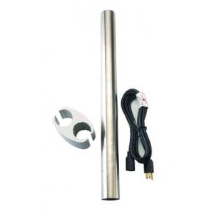 DCI Light Post Extension, 24", P&C Bushing, Stainless steel. Single kit. Kit includes light post