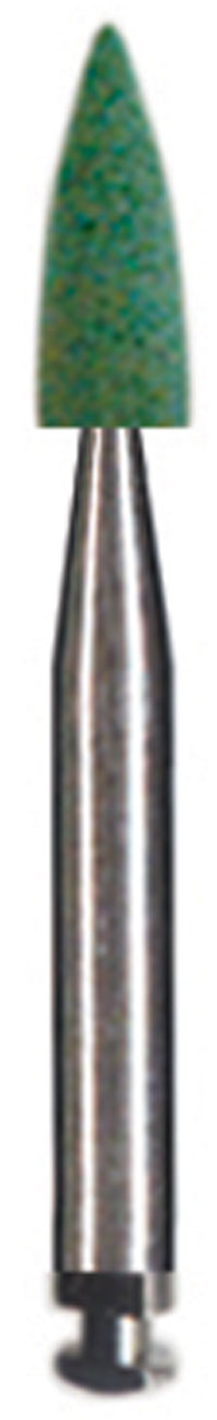 Dedeco 111/FL2 flame RA (right angle) "Green Giant" silicon carbide finishing stones, box of 12
