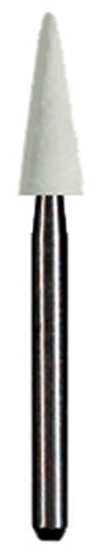 Dedeco 138/CN1 tapered pointed cone FG (friction grip) "White Arkansas" aluminum oxide finishing
