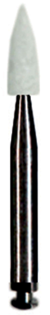 Dedeco 111/FL2 flame RA (right angle) "White Arkansas" aluminum oxide finishing stones, box of 12