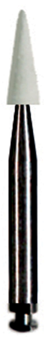 Dedeco 138/CN1 tapered pointed cone RA (right angle) "White Arkansas" aluminum oxide finishing