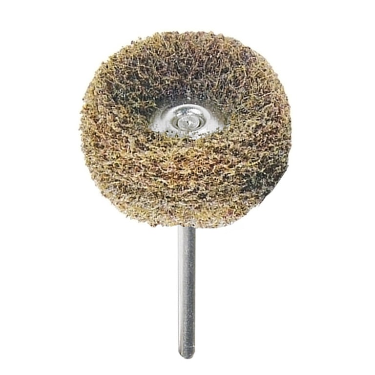 Dedeco 1" Aluminum Oxide Buffs, Coarse, 220 grit, 3/32" Mandrel, Brown, 12/Pk. Designed