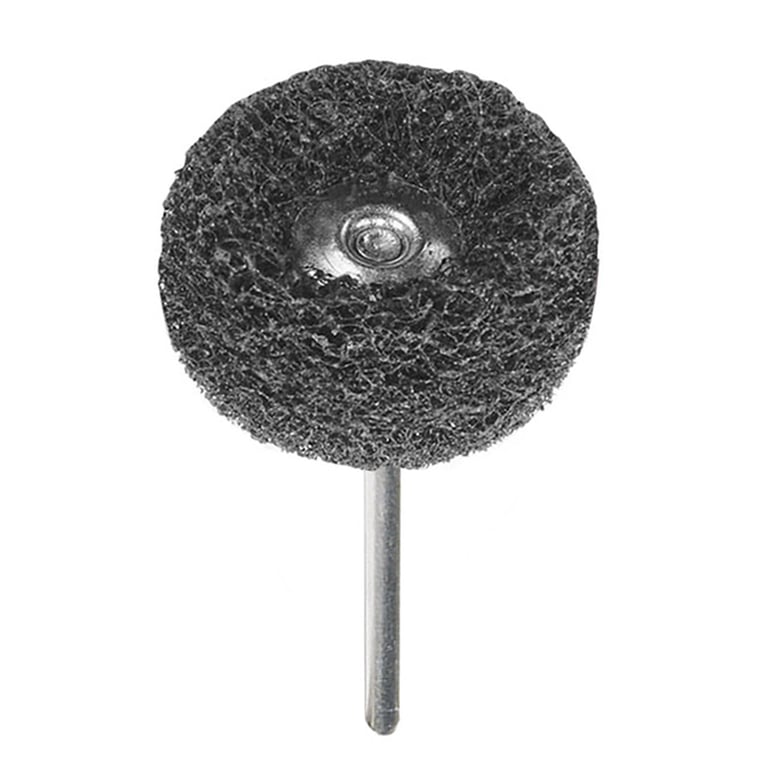 Dedeco 1" Aluminum Oxide Buffs, Medium, 280 grit, 3/32" Mandrel, Grey, 12/Pk. Designed