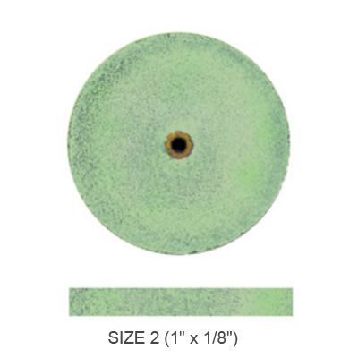 Koolies No Heat grinding wheels Green #2, Silicon Carbide, Fine, 1" x 1/8", Box of 50 Wheels