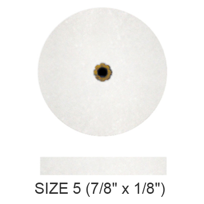 Koolies No heat grinding wheels WHITE, #5, 7/8" x 1/8", Box of 50 Wheels. Non-contaminating
