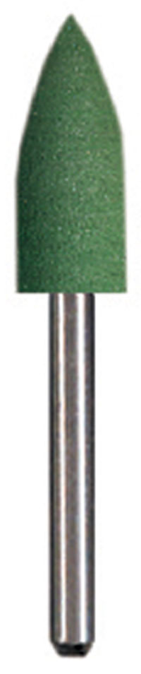Midgets #138 FG rubberized green point for fast polishing of amalgam and gold, package of 12 points