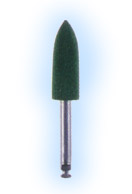 Midgets #15 RA rubberized green point for fast polishing of amalgam and gold, package of 12 points