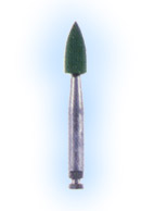 Midgets mini RA rubberized green point for fast polishing of amalgam and gold, package of 12 points