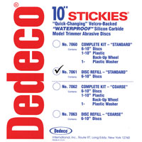 Stickies 10" Velcro-Backed Model Trimmer Disc, Standard - 50 grit. Package of 6 Discs