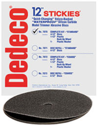 Stickies 12" Velcro-Backed Model Trimmer Disc, Standard - 50 grit Kit. Package of 4 Discs