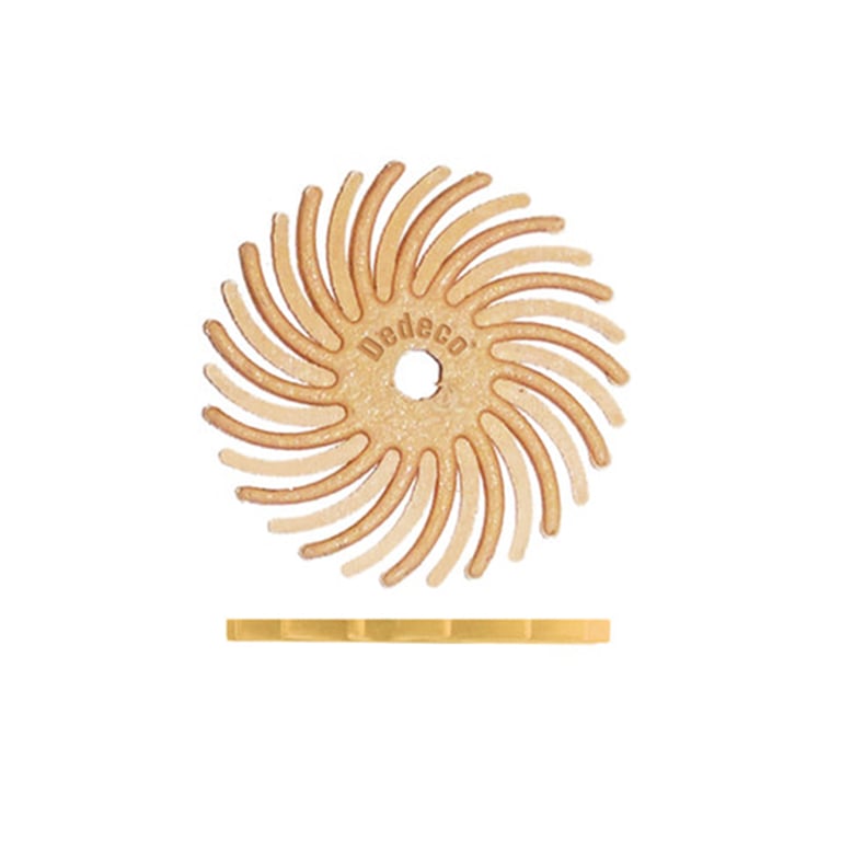 SUNBURST 5/8" TC Aluminum Oxide Discs, Extra-Fine, 6 micron, Peach, 48/Pk. Designed for finishing