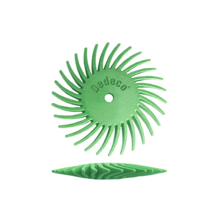 SUNBURST 5/8" TC Aluminum Oxide Knife-Edge Discs, Ultra-Fine, 1 micron, Light Green, 12/Pk