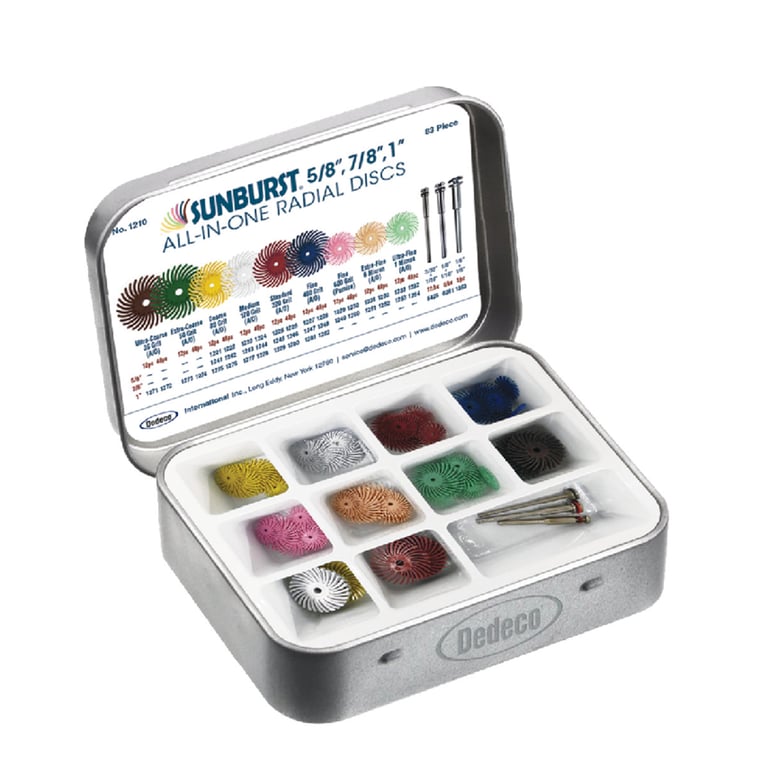 SUNBURST TC 83-Piece Disc Assortment Kit. Includes: 4 each 5/8" and 7/8" TC discs in 80-, 120