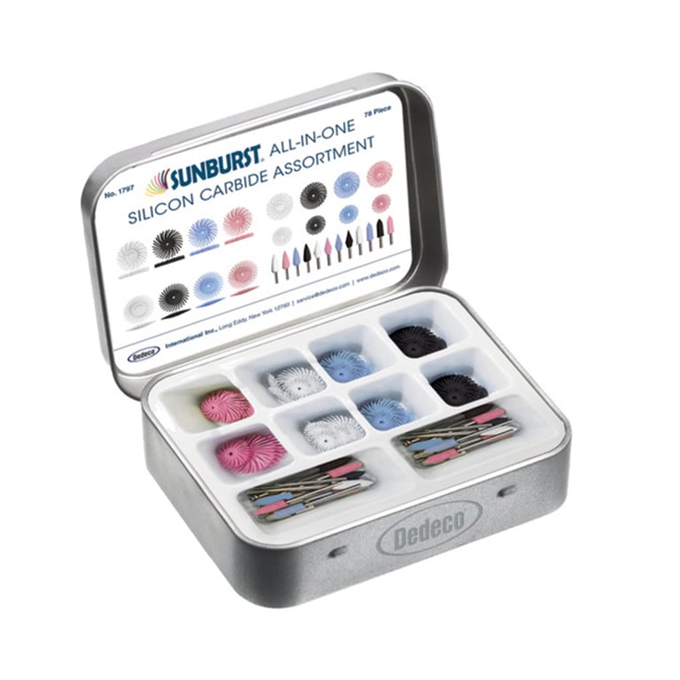 SUNBURST All-in-One Silicon Carbide 78-Piece Assortment Kit. Includes: 4 each of 5/8" TC