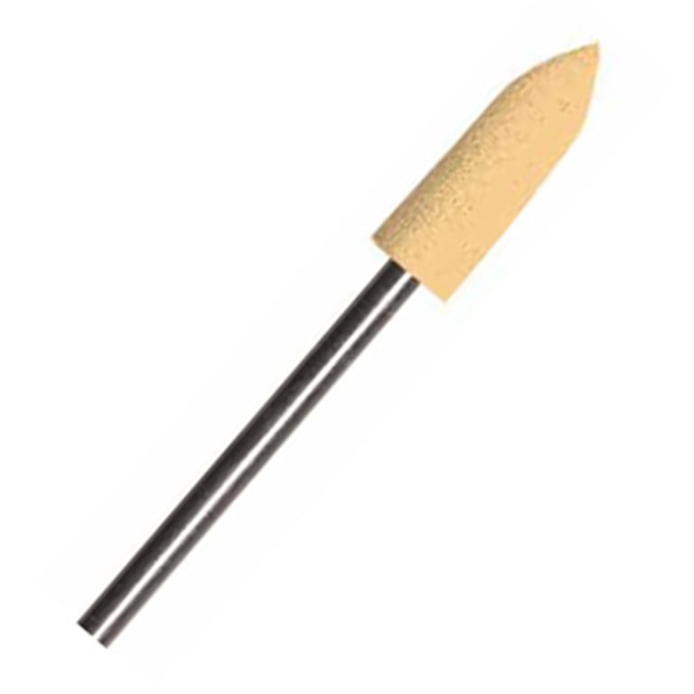 SUNBURST 3/32" Aluminum Oxide Points, Extra-Fine, 6 micron, Shape 15, Peach, 12/Pk. Features