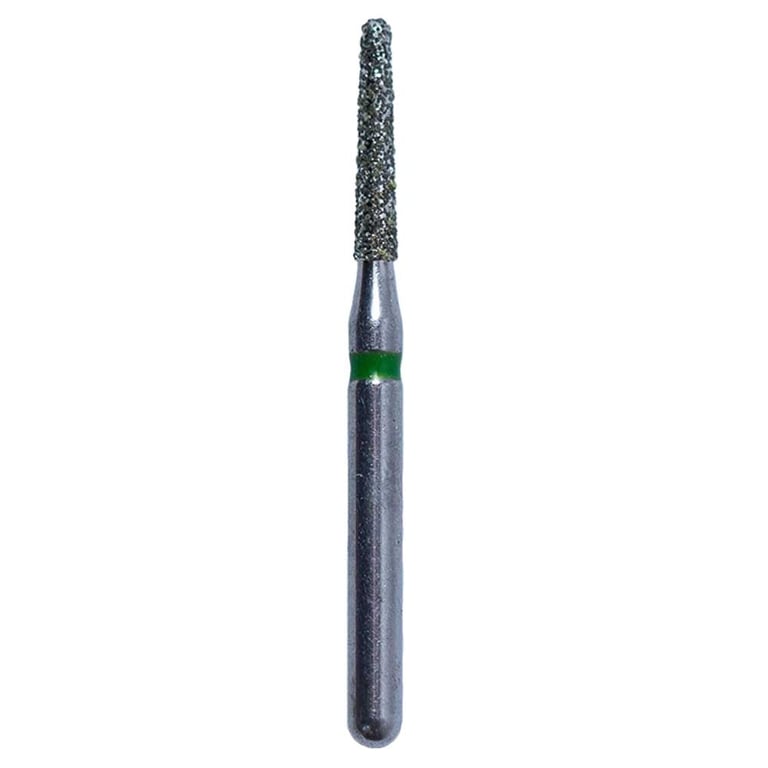 Defend FG #855.014 Coarse Round End Taper Diamond Bur, 5/Pk