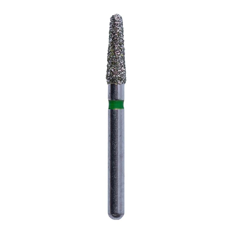 Defend FG #855.018 Coarse Round End Taper Diamond Bur, 5/Pk
