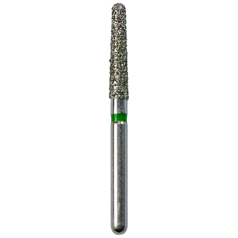 Defend FG #856L.018 Coarse Long Round End Taper Diamond Bur, 5/Pk