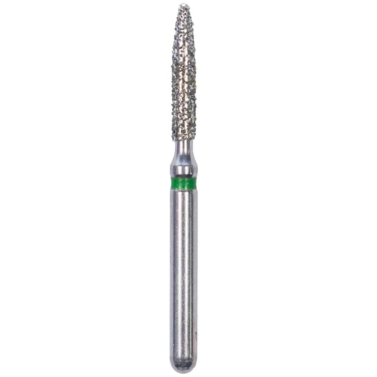 Defend FG #862.014 Coarse Flame Shaped Diamond Bur, 5/Pk