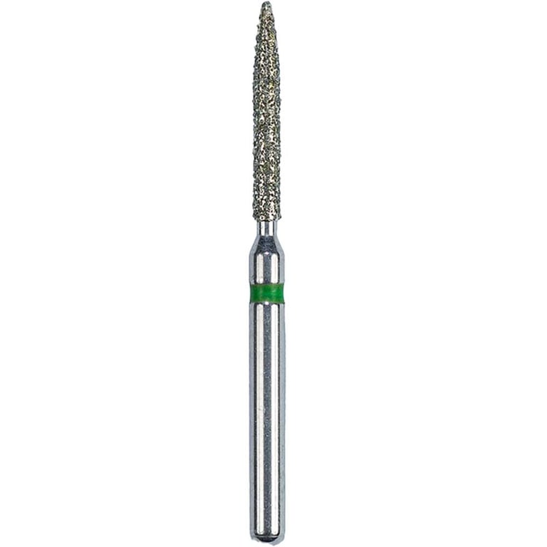 Defend FG #863.012 Coarse Flame Shaped Diamond Bur, 5/Pk