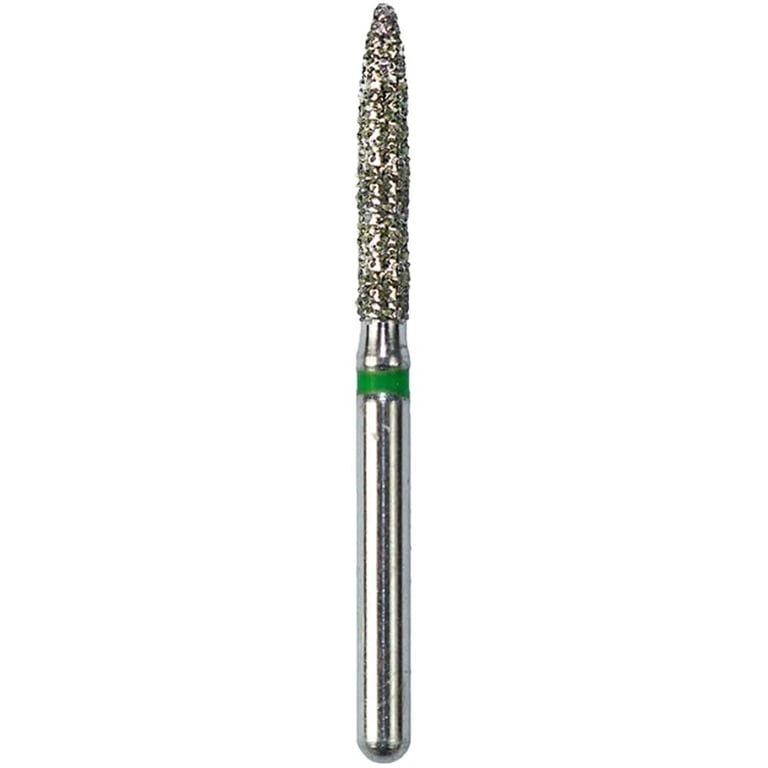 Defend FG #863.016 Coarse Flame Shaped Diamond Bur, 5/Pk