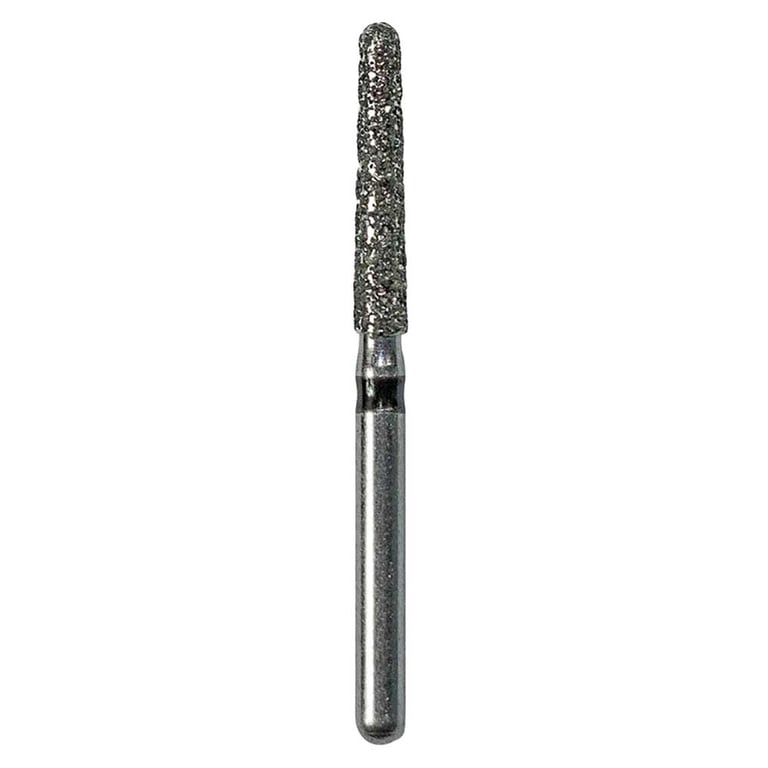 Defend FG #850.018 Super Coarse Round End Taper Diamond Bur, 5/Pk