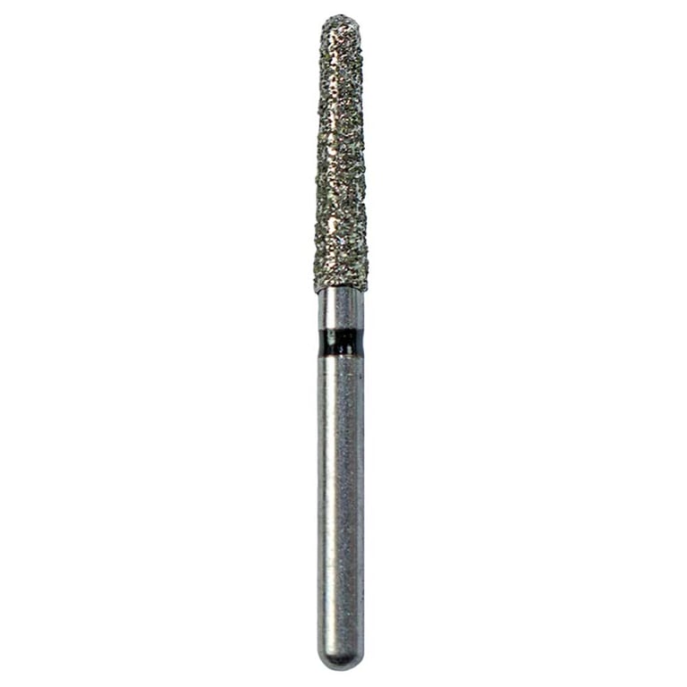 Defend FG #856.018 Super Coarse Round End Taper Diamond Bur, 5/Pk