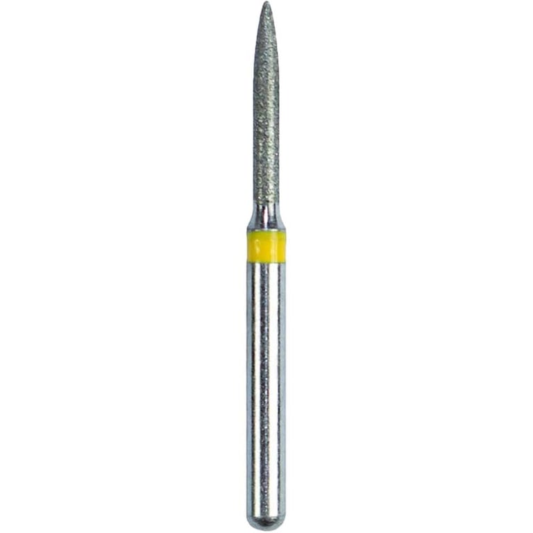 Defend FG #862.014 Super Fine Flame Shaped Diamond Bur, 5/Pk