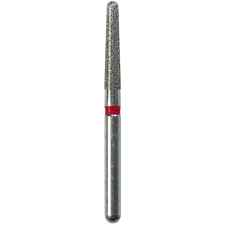 Defend FG #856.018 Fine Round End Taper Diamond Bur, 5/Pk
