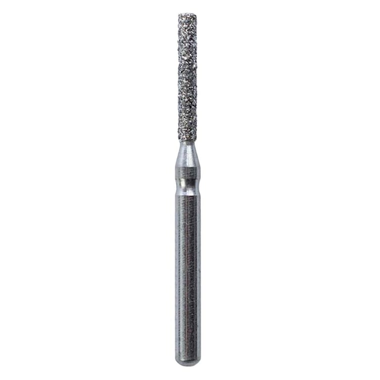 Defend FG #837.012 Medium Flat End Cylinder Diamond Bur, 5/Pk
