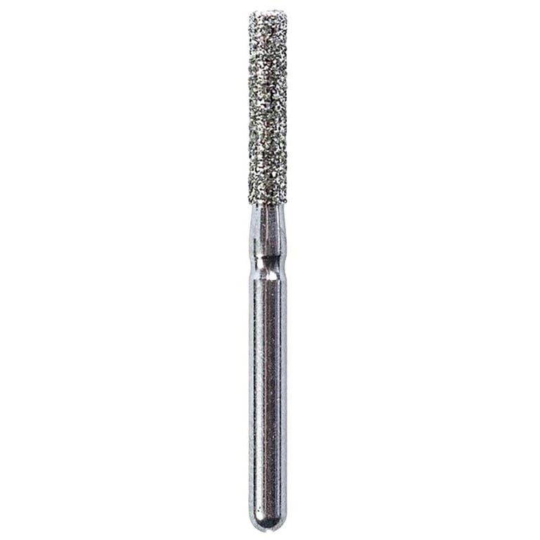 Defend FG #837.016 Medium Flat End Cylinder Diamond Bur, 5/Pk