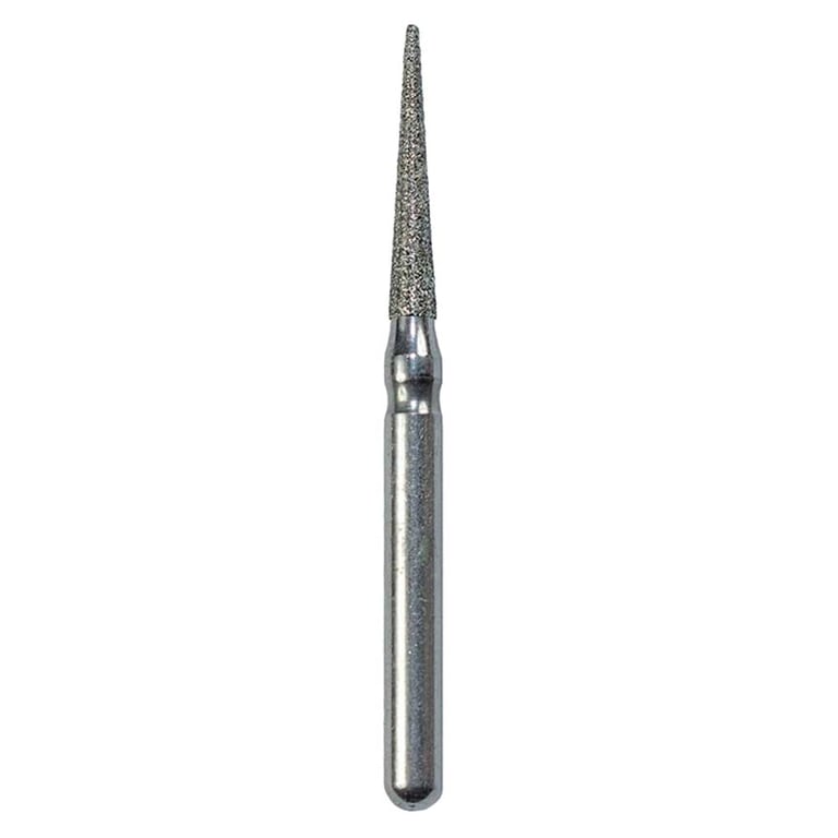 Defend FG #858.014 Medium Needle Shaped Diamond Bur, 5/Pk