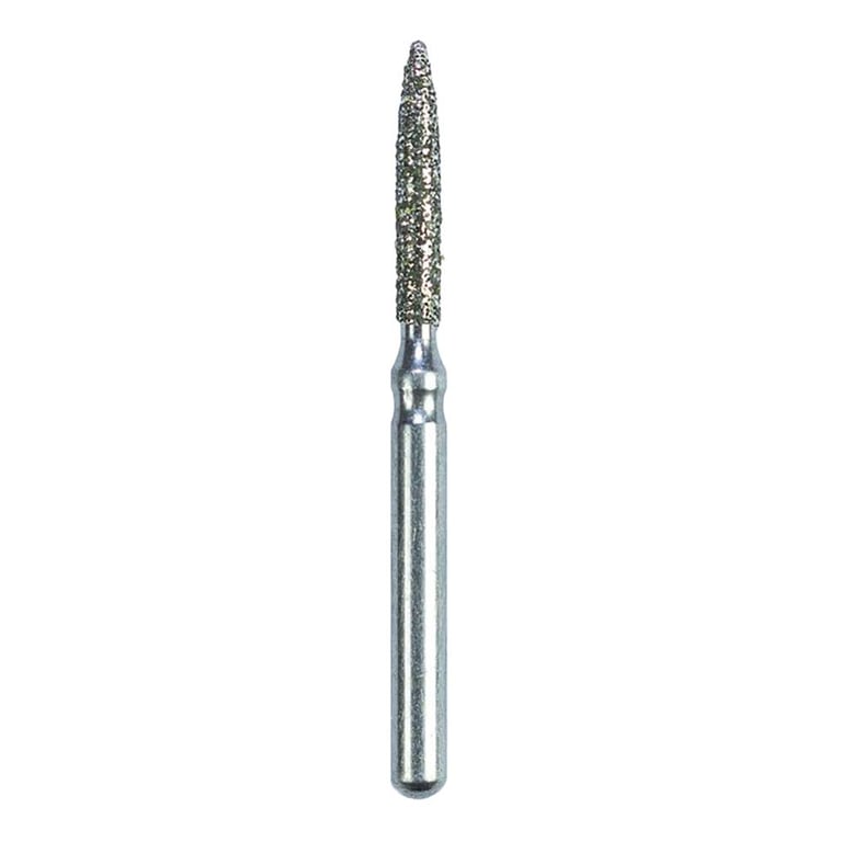 Defend FG #862.014 Medium Flame Shaped Diamond Bur, 5/Pk