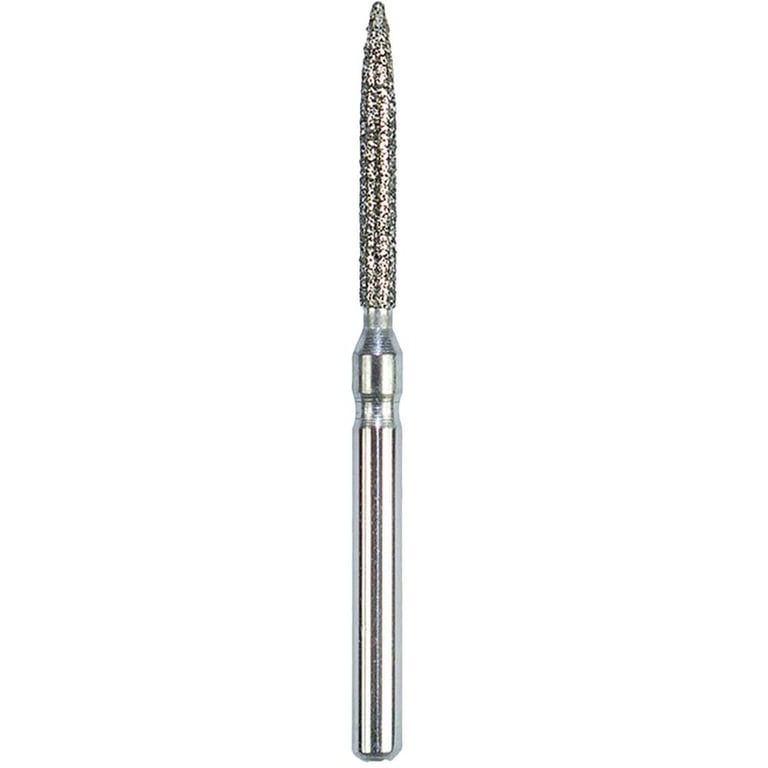 Defend FG #863.012 Medium Flame Shaped Diamond Bur, 5/Pk