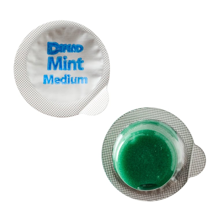 Defend Medium Grit Mint Flavored Prophy Paste with Fluoride, Reduced-Splatter Formula, box of 200