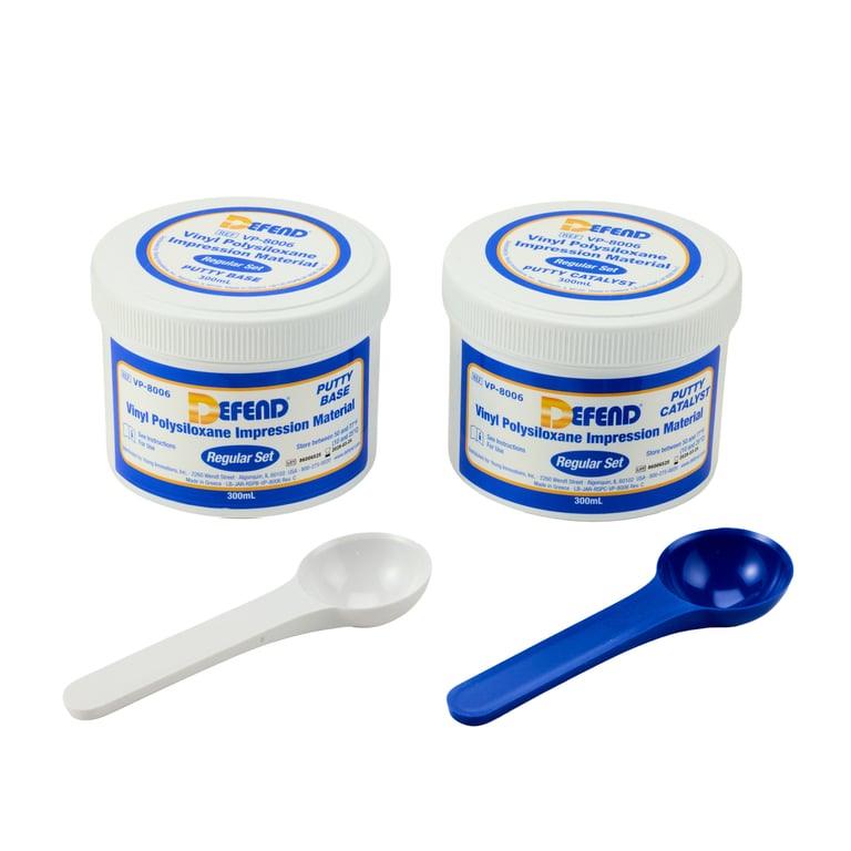 Defend Fast Set, Base & Catalyst Putty Kit - 2 x Jars 300 mL Each