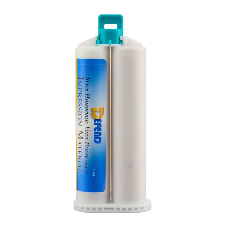 Defend VPS Impression Material Medium Body, Fast Set, 50 ml Cartridges, 4/Pk. Super Hydrophilic