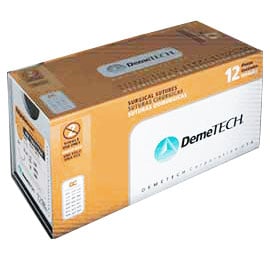 DemeBOND 4/0, 30" (75 cm) Polyester, Non-Absorbable, Green Braided Suture, 12/Box. Taper Cutting