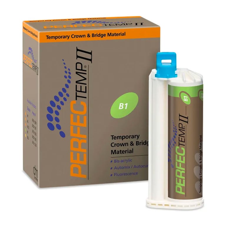 PERFECTemp II B1 Cartridge, Temporary Crown & Bridge Material 4:1, Self-Cure, Bis-Acrylic. Refill