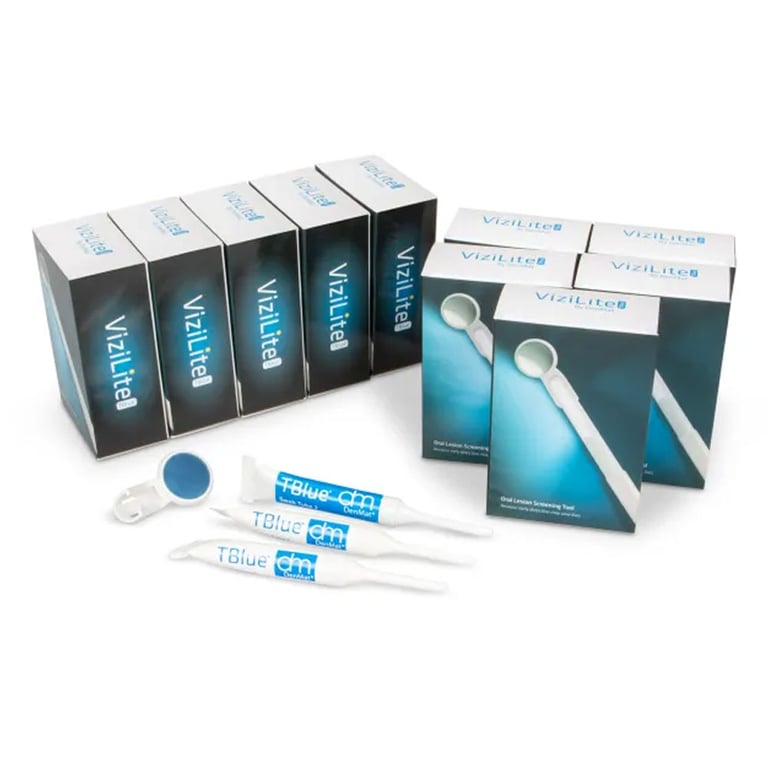 Vizilite TBlue Annual Oral Cancer Screening System, 10/Pk. Includes 10 x individual kits, 1 x