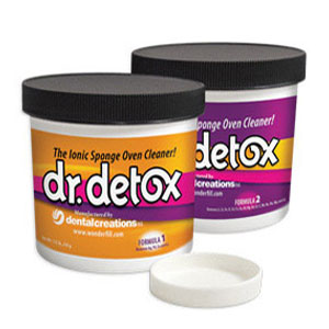 Dr. Detox Oven Cleaning Kit: 0.5 Lb. Jar each of Formula 1 & 2; 1 Ceramic Crucible. Ionic Sponge