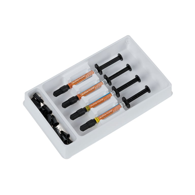 Alpha-Flow Light-cure resin-based micro-hybrid flowable composite A2 Custom Syringe Kit, extreme