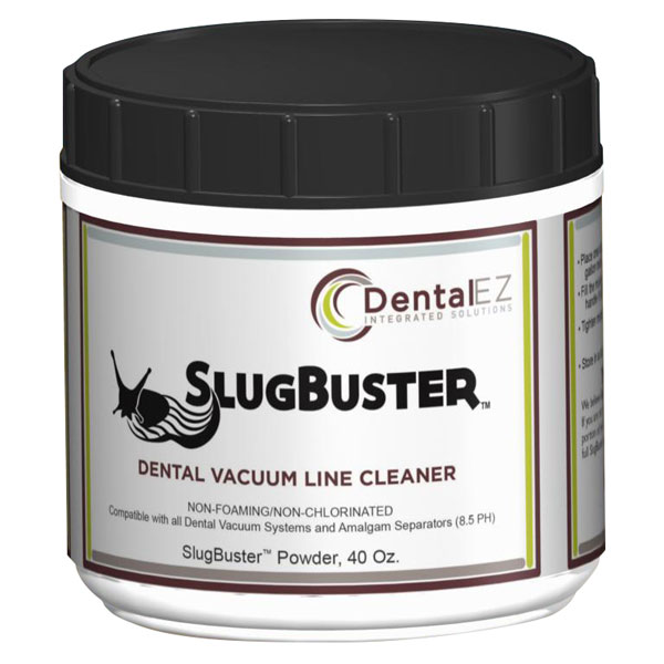 SlugBuster Dental Vacuum Line Cleaner - Powder, 40 oz. Jar. Non-Foaming, Non-Chlorinated