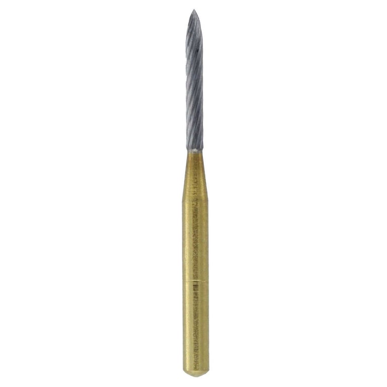 DentalRee FG #H48L.010 Long Flame Shaped 12 Blade Trimming and Finishing Bur, 5/Pk