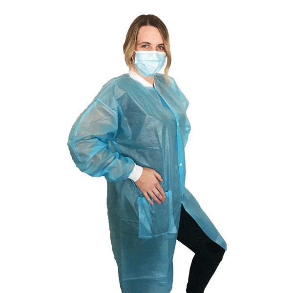 Ree-Gown LEVEL 2 Lab Coat, PP+PE 40 GSM, XX-Large, 10/Pk. Non-woven fabric offers fluid resistance