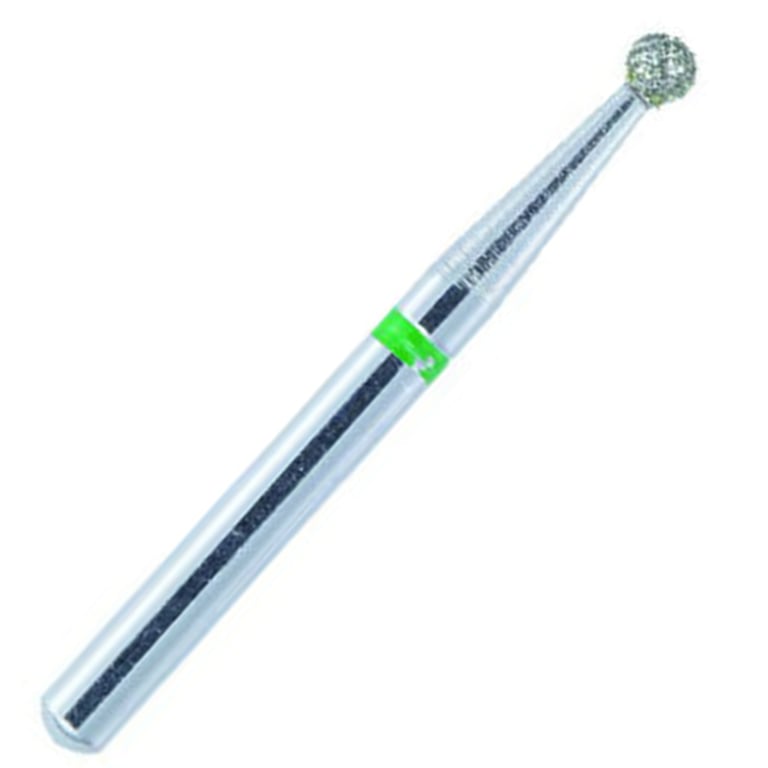 ValuDiamond FG #801.014 Coarse Grit Round Diamond Bur, 10/Pk. Head size 1.4mm, head length 1.0mm