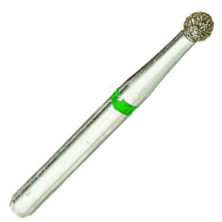 ValuDiamond FG #801.018 Coarse Grit Round Diamond Bur, 10/Pk. Head size 1.8mm, head length 1.6mm
